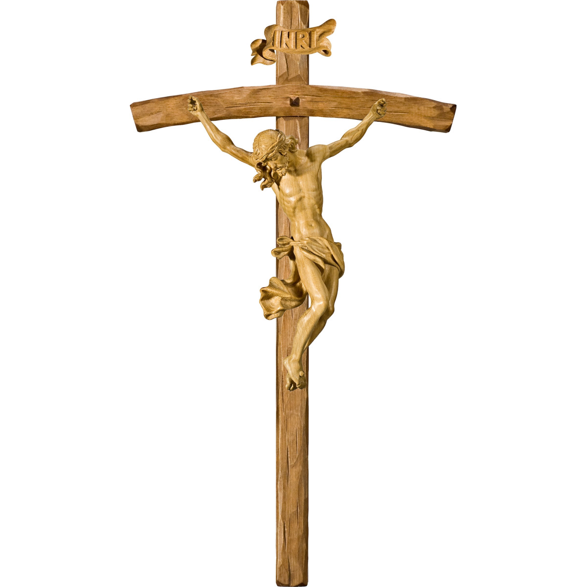 Cristo Barroco en cruz arqueada